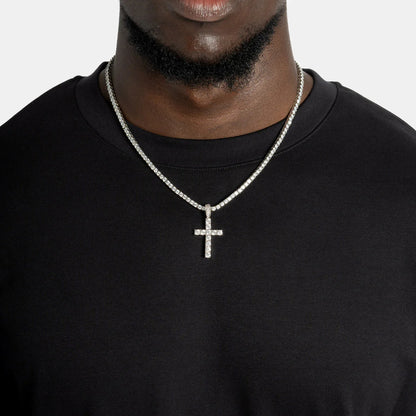 Iced Out Moissanite VVS Diamond Cross Pendant