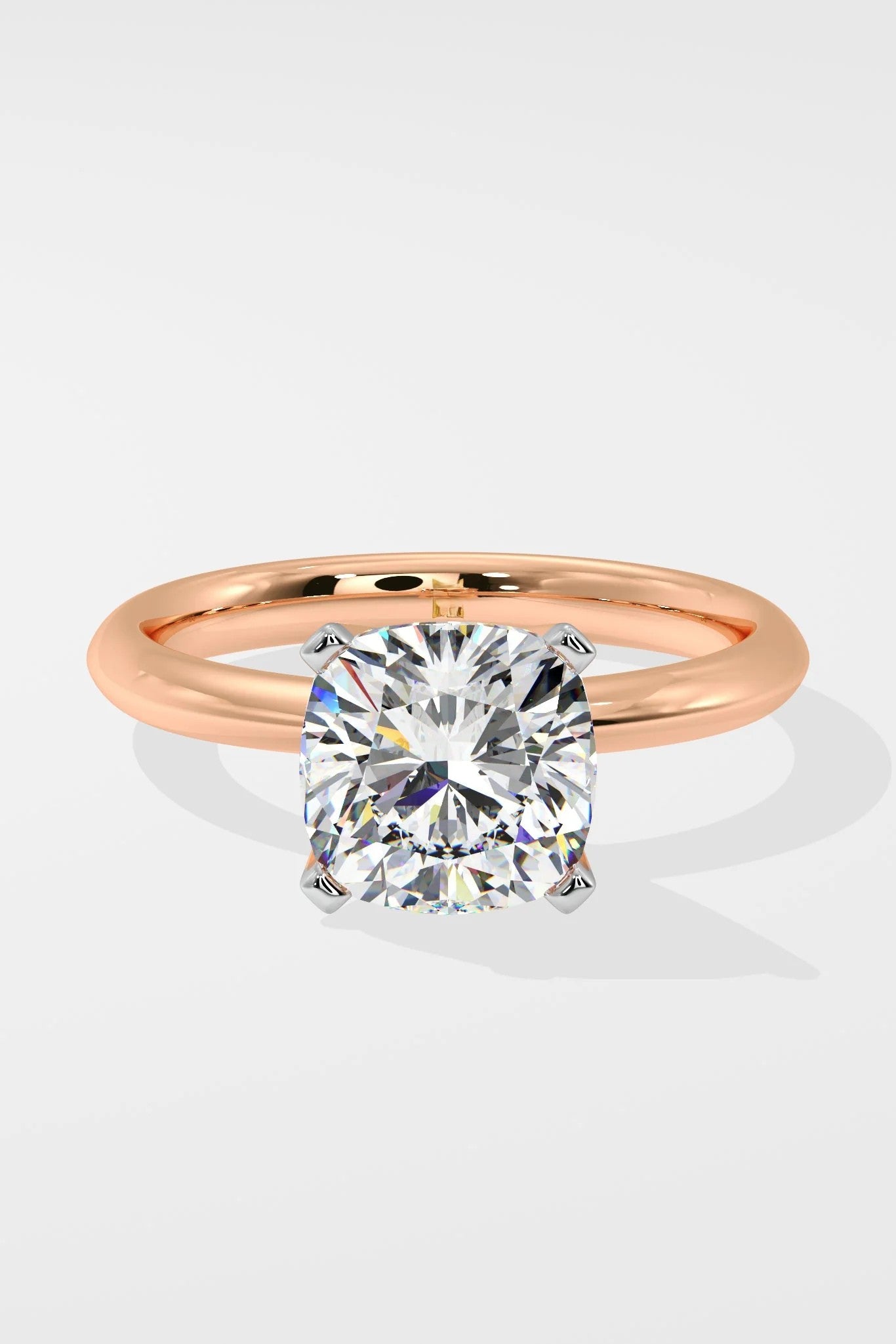 Princess Cut 2.0 CT Lab Grown Diamond 4 Prong Solitaire Engagement Ring