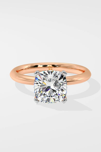 Princess Cut 2.0 CT Lab Grown Diamond 4 Prong Solitaire Engagement Ring