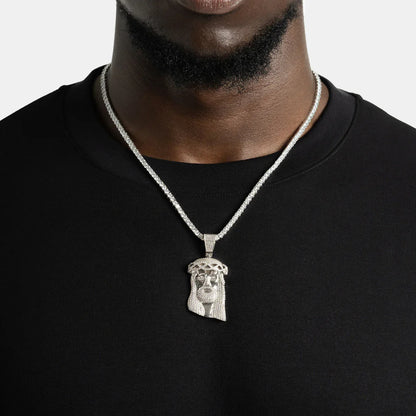 Moissanite VVS Sterling Silver Iced Out Jesus God Pendant