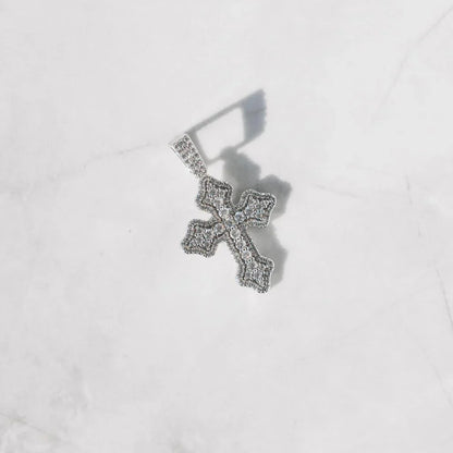 Iced Out Moissanite VVS Diamonds Studded Design Cross Pendant