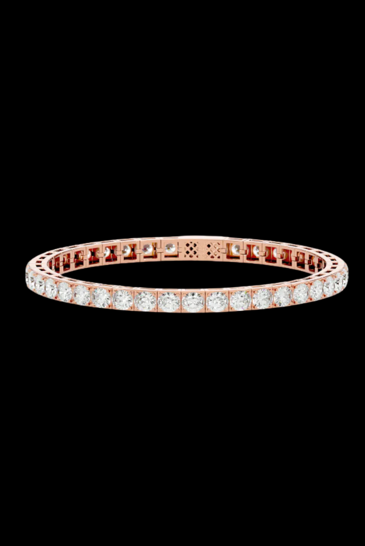 Tennis 1 CT Round Cut White Moissanite VVS Diamond Bracelet
