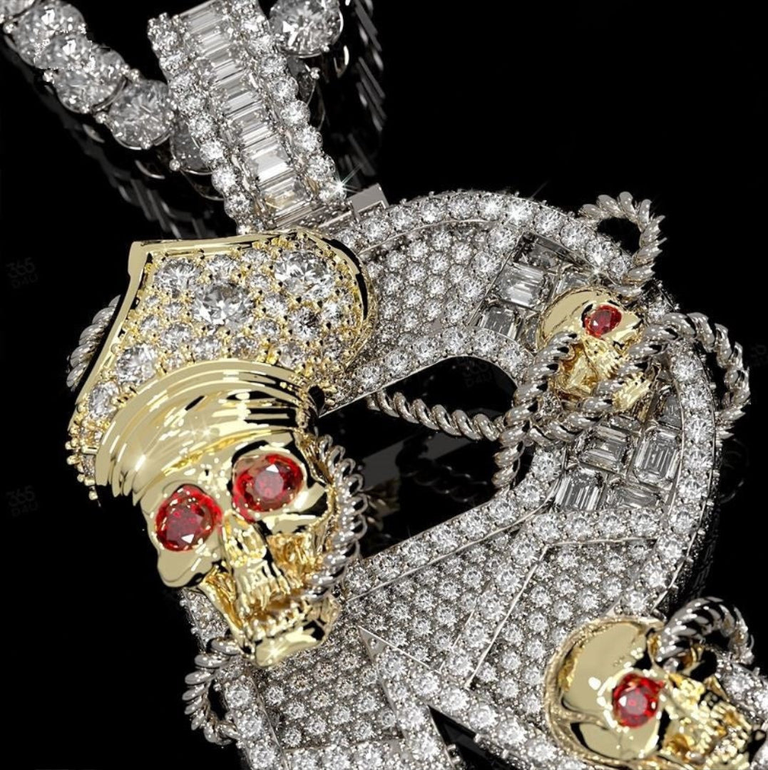Iced Out Moissanite VVS Diamonds 925 Silver Chucky Horror Custom Pendant