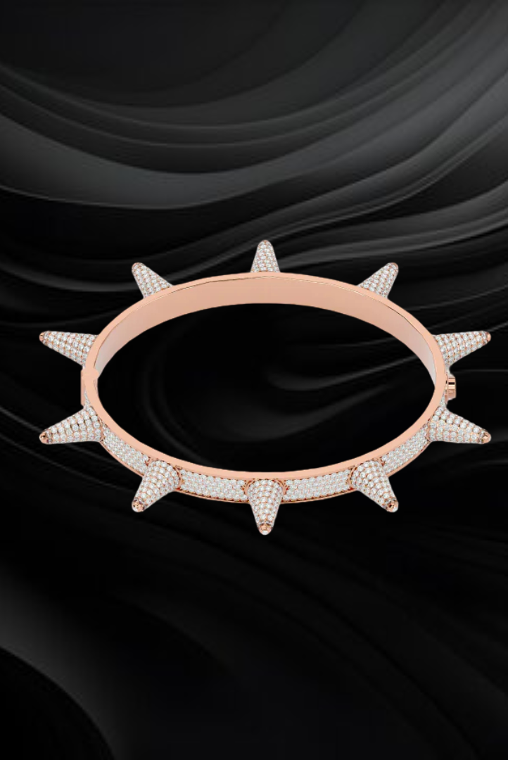Round Thorn Link Moissanite VVS Diamond Unique Bracelet