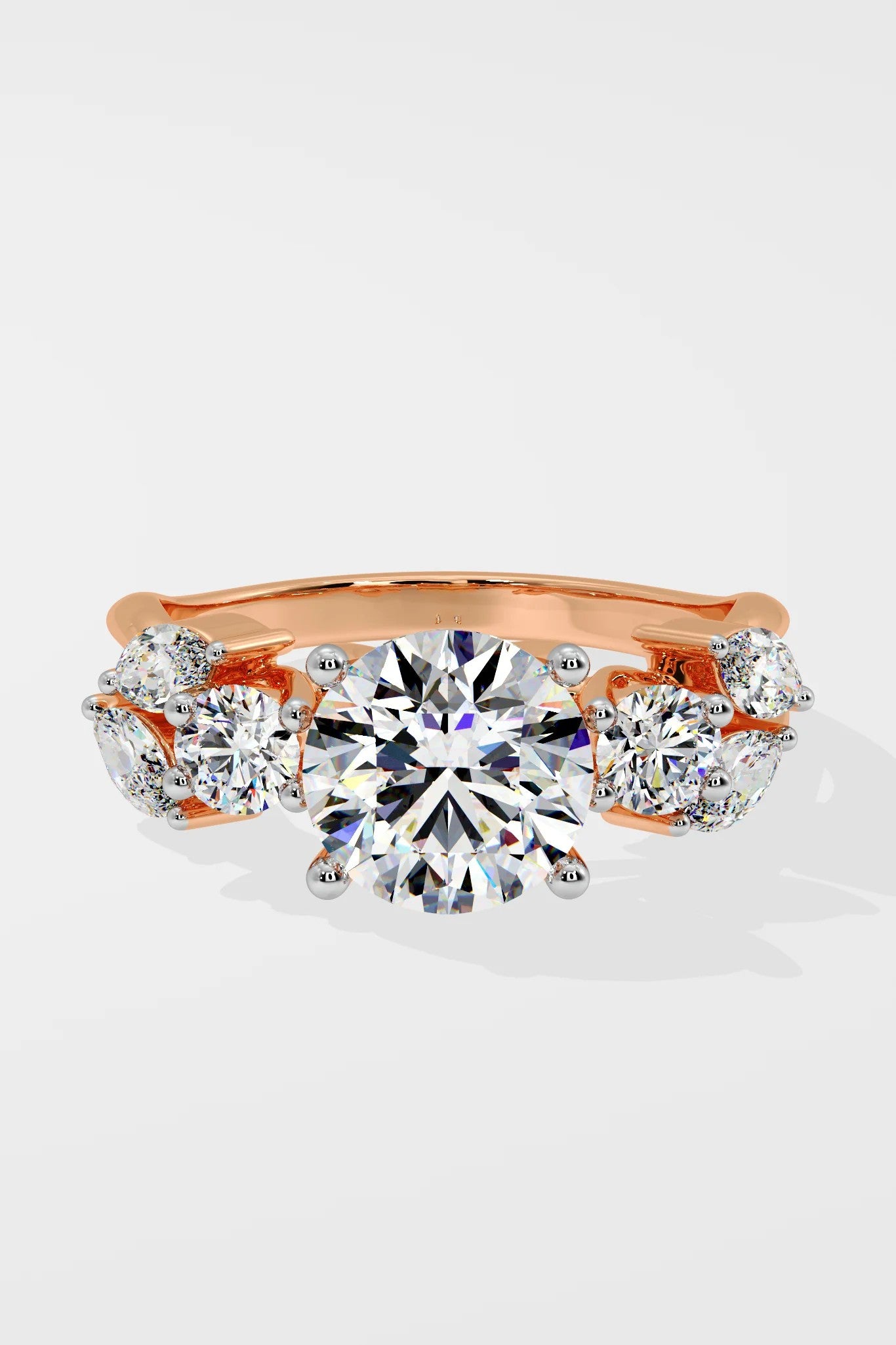 Solitaire Round 1.5 CT Lab Grown Diamond Mix Diamond Engagement Ring