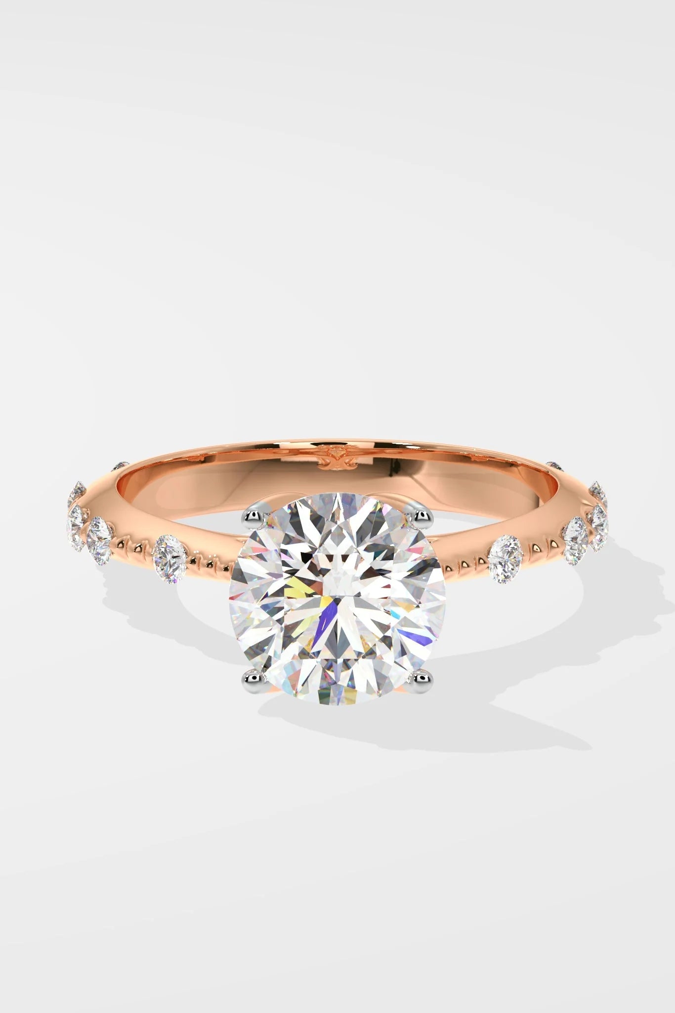1.5 CT Round Cut Lab Grown Diamond Radiance Solitaire Ring