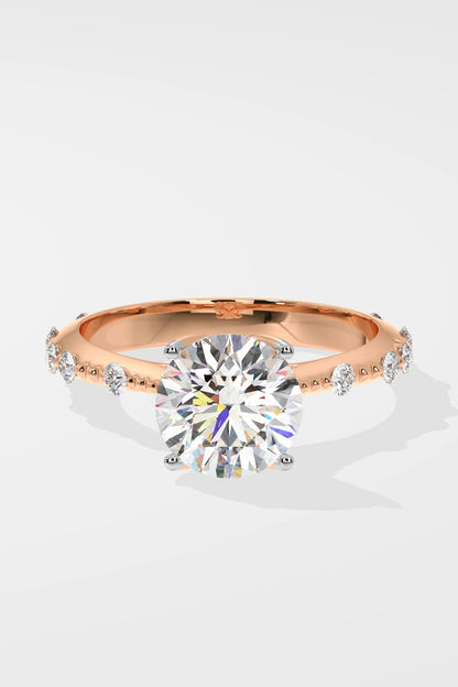 1.5 CT Round Cut Lab Grown Diamond Radiance Solitaire Ring