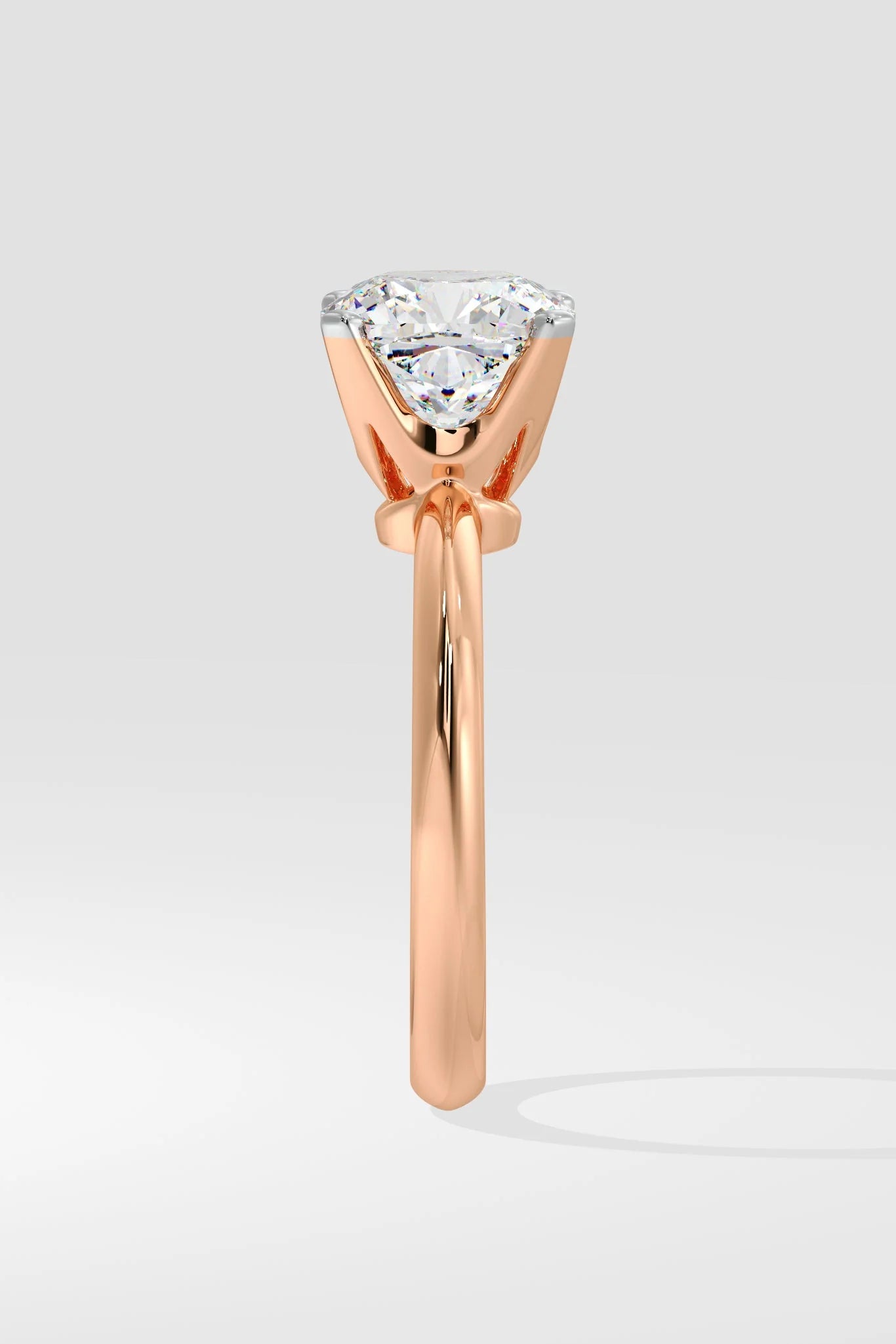 Princess Cut 2.0 CT Lab Grown Diamond 4 Prong Solitaire Engagement Ring