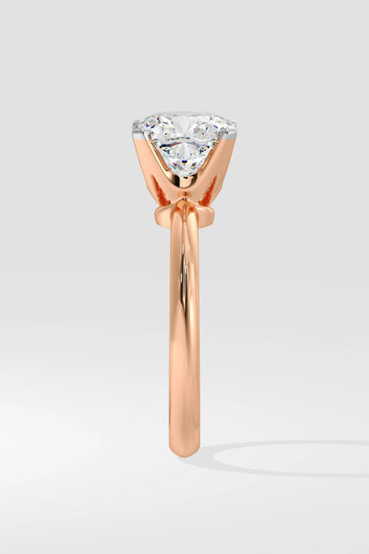 Princess Cut 2.0 CT Lab Grown Diamond 4 Prong Solitaire Engagement Ring