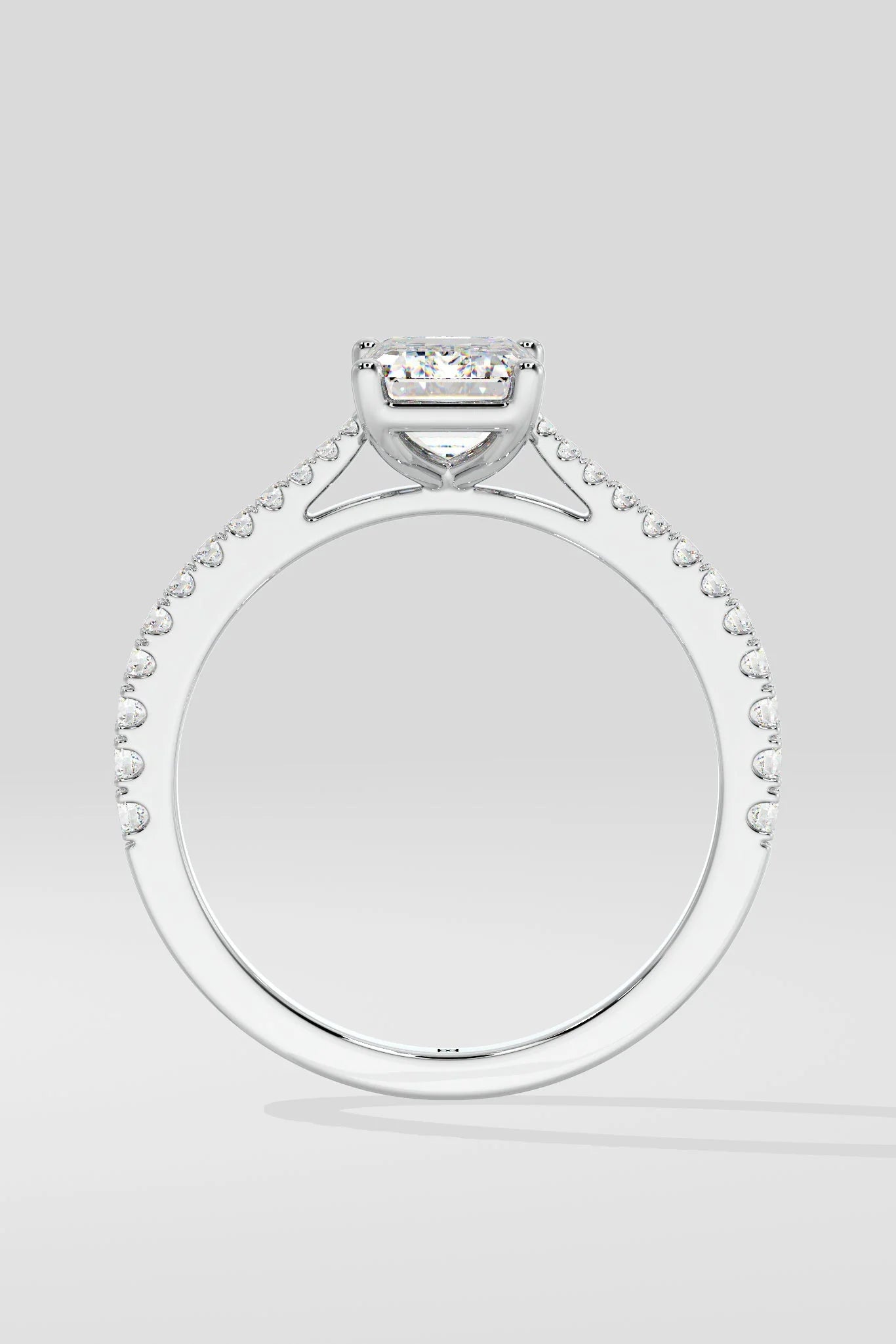 Emerald Cut 1.5 CT Lab Grown Diamond Simple Solitaire Daily Wear Ring for Women