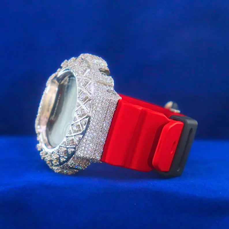 Blinged-Out G-Shock with Full White Unique Case Moissanite Diamond Watch