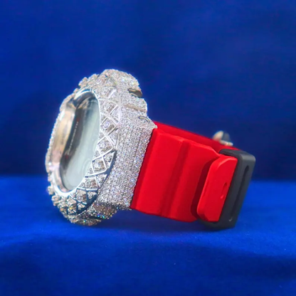 Blinged-Out G-Shock with Full White Unique Case Moissanite Diamond Watch