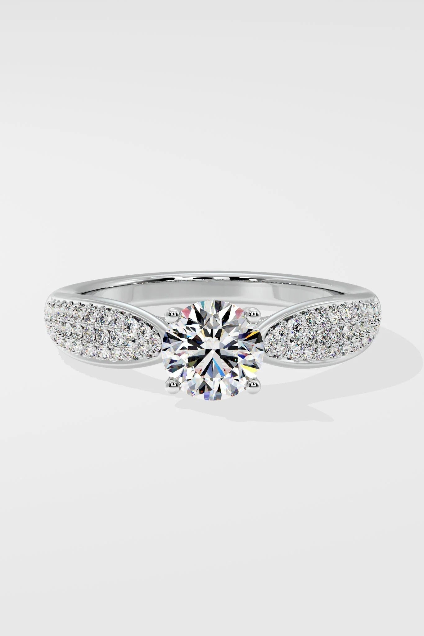 Round 1.5 CT Lab Grown Diamond Solitaire Wedding Ring