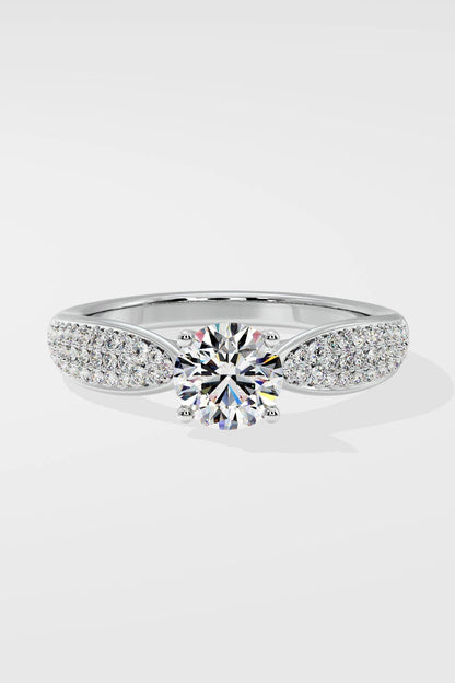 Round 1.5 CT Lab Grown Diamond Solitaire Wedding Ring