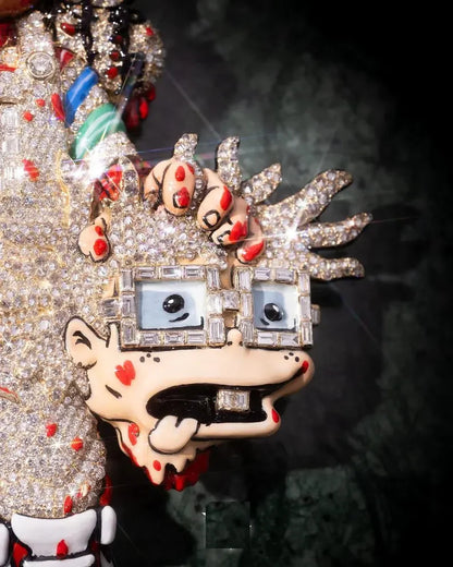 Iced Out Moissanite VVS Diamond 925 Silver Chucky Horror Custom Pendant