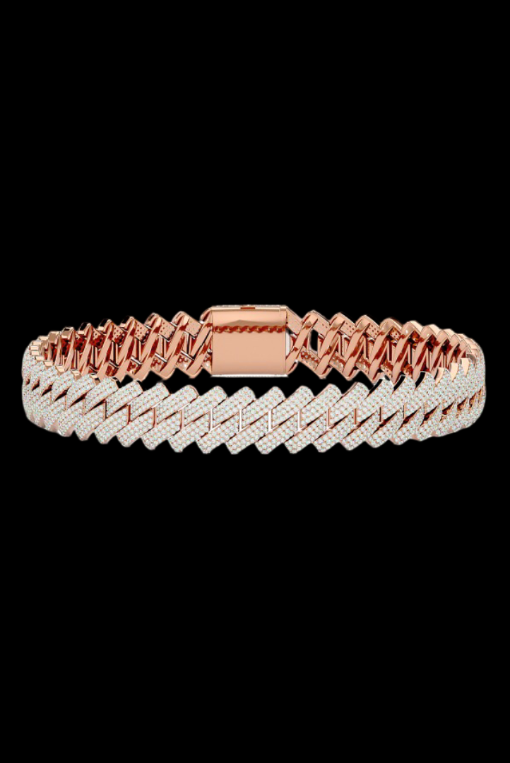 Cuban Chain Link Custom Moissanite VVS Diamond Bracelet
