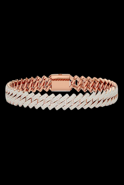 Cuban Chain Link Custom Moissanite VVS Diamond Bracelet