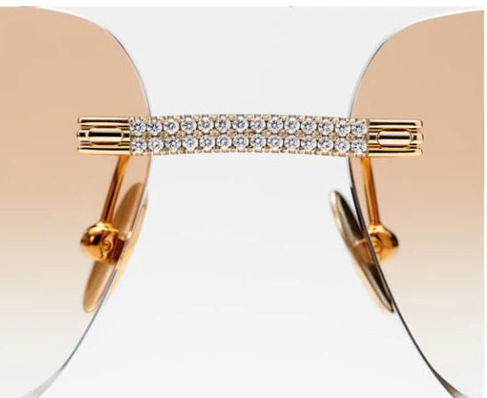 Luxury Sunglasses Fashion with Moissanite Diamonds