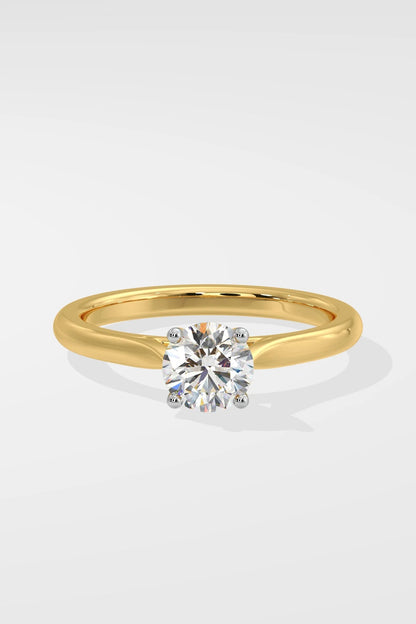 1 CT Round Cut Lab Grown Diamond Simple Luxury Solitaire Ring
