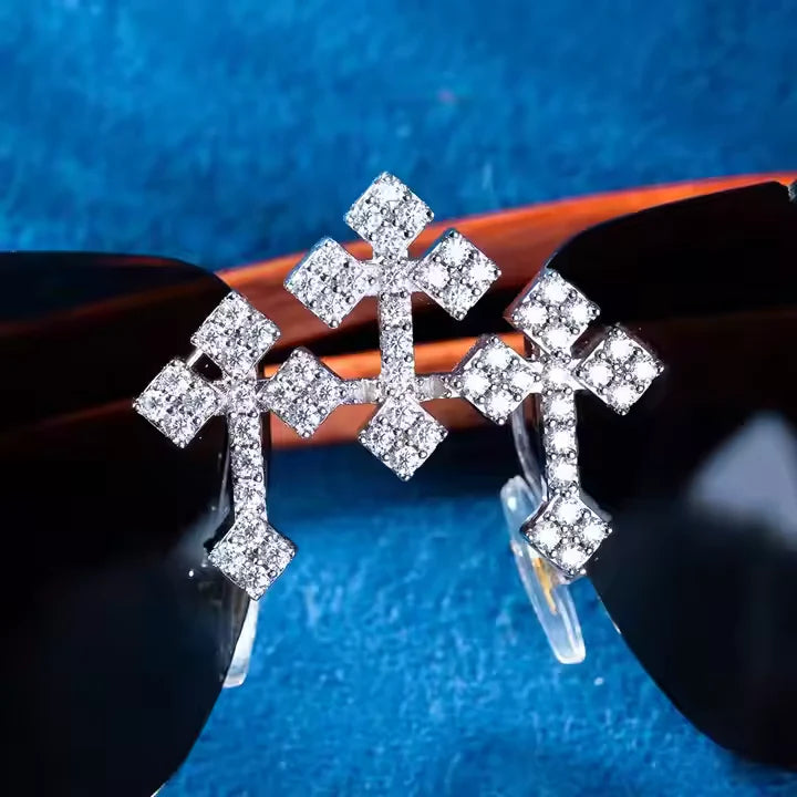 Luxury Rimless Diamond Sunglasses