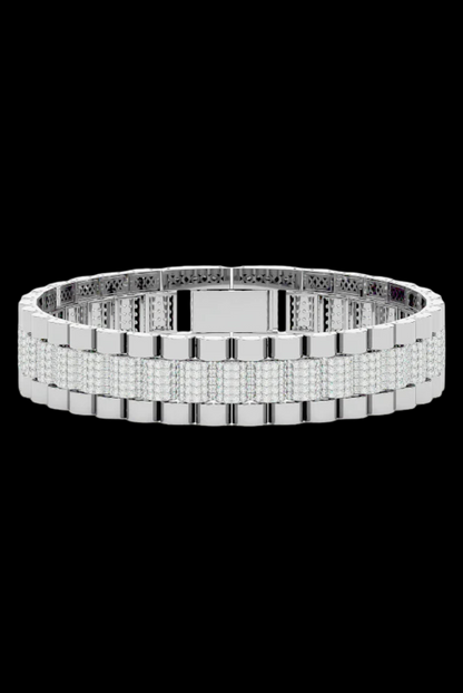 Round Drip Link Custom VVS Moissanite Diamond Bracelet