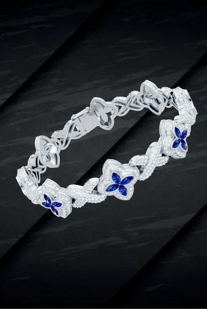Luxury Blue Candy Enfinity Moissanite VVS Diamond Bracelet