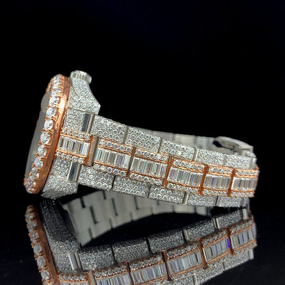 Luxury AP Silver Dial Watch with Date Function