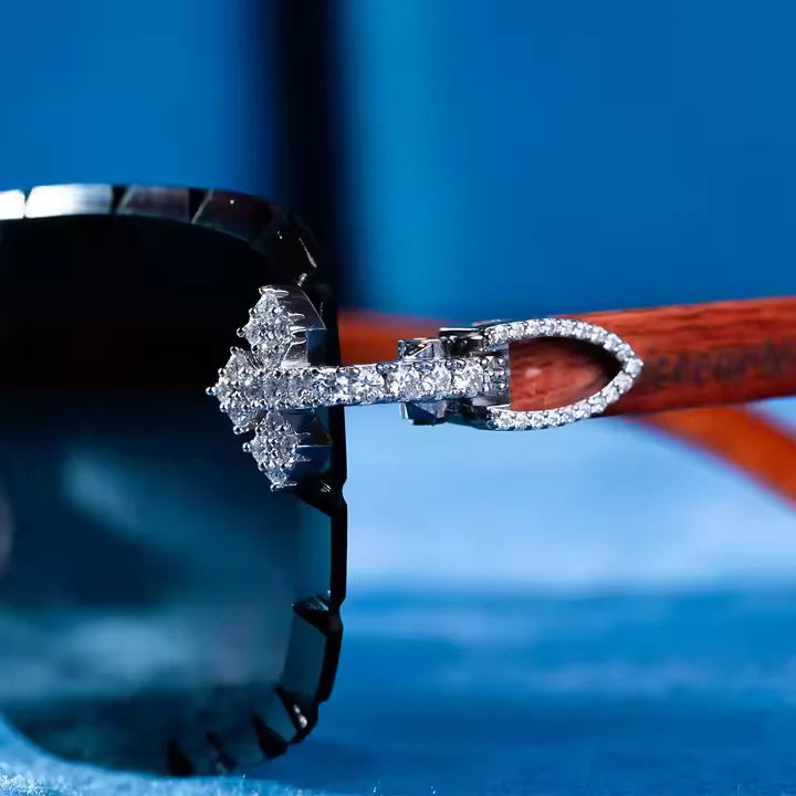 Luxury Rimless Diamond Sunglasses