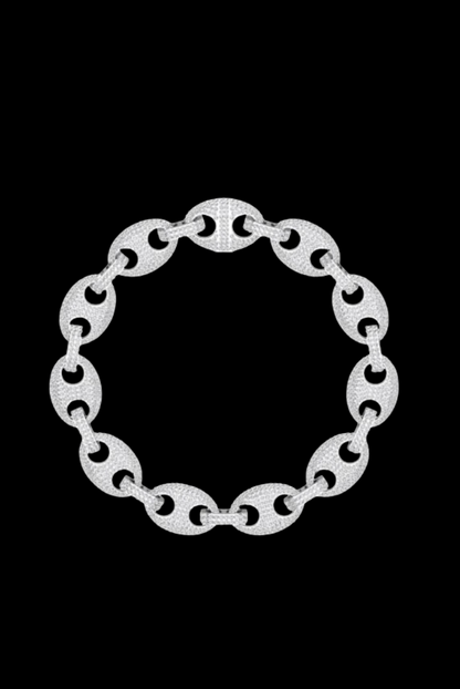 Round Chain Link Moissanite VVS Diamond Eternity Bracelet