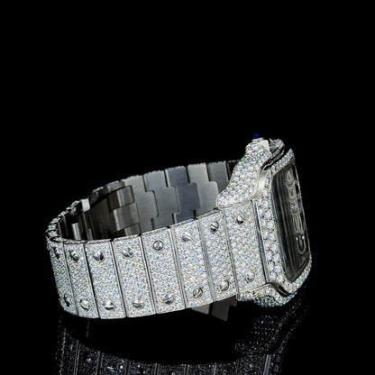 Cartier Full White with Skeleton Dial Moissanite Diamond Watch