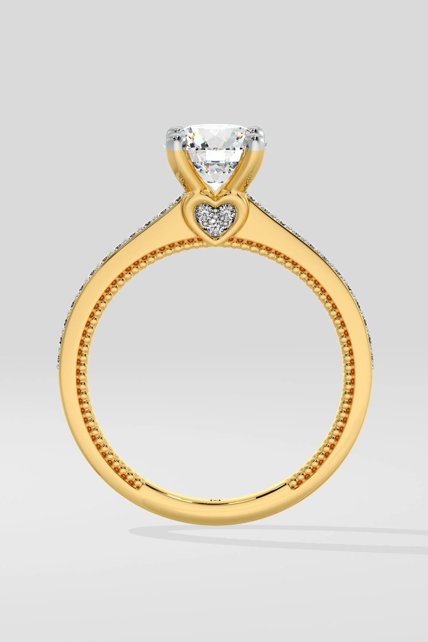 Round 1.3 CT Lab Grown Diamond Solitaire Engagement Ring