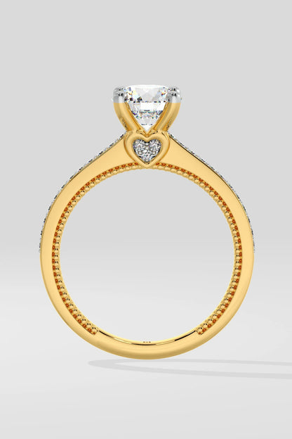 Round 1.3 CT Lab Grown Diamond Solitaire Engagement Ring