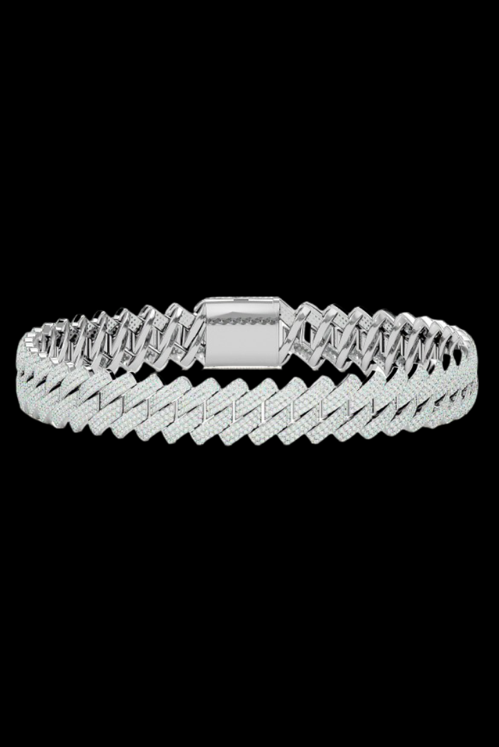 Cuban Chain Link Custom Moissanite VVS Diamond Bracelet