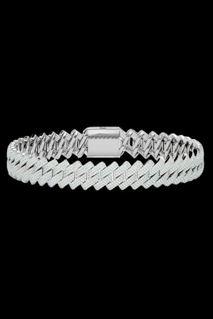 Cuban Chain Link Custom Moissanite VVS Diamond Bracelet