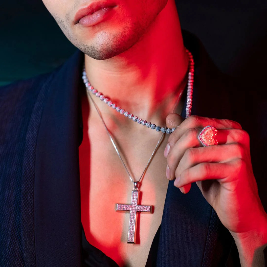 Trending Iced Out Moissanite VVS Diamond Cross Symbol Pendant