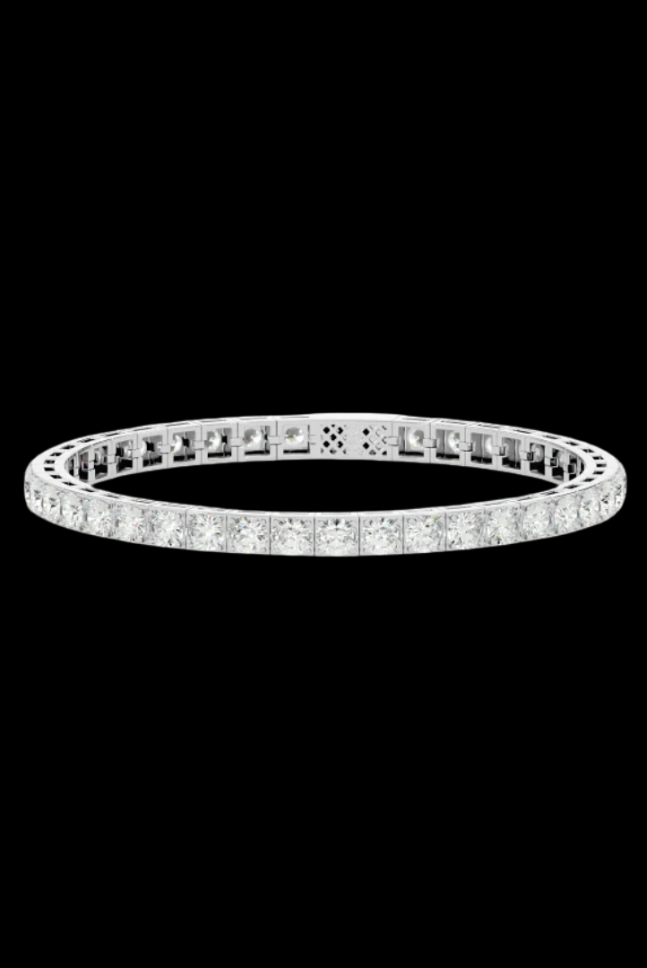 Tennis 1 CT Round Cut White Moissanite VVS Diamond Bracelet