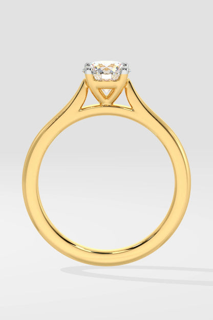 1 CT Round Cut Lab Grown Diamond Simple Luxury Solitaire Ring
