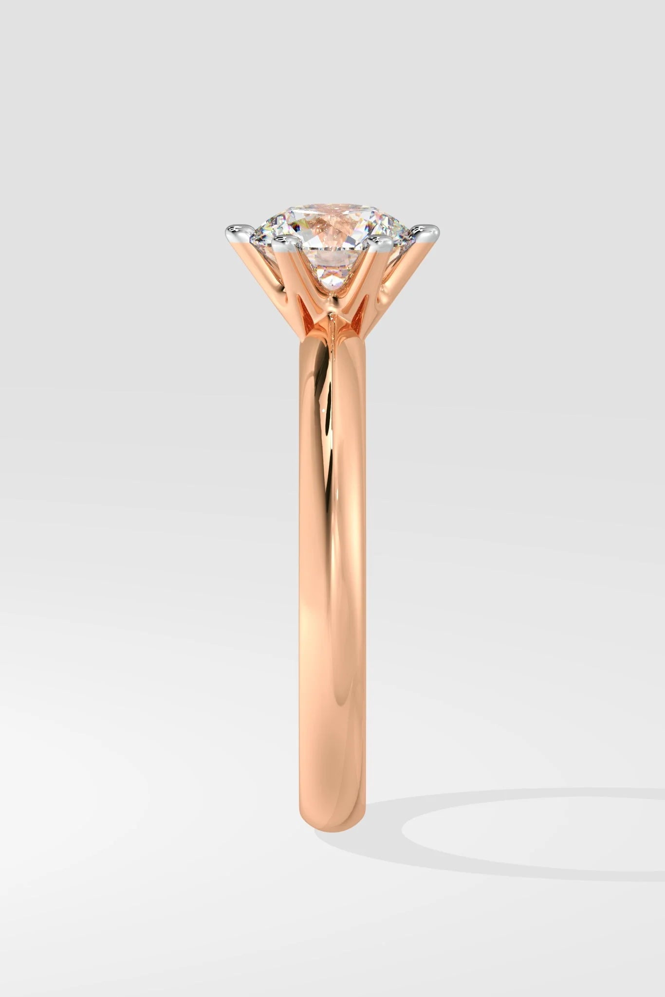 1 CT Round Cut Lab Grown Diamond Simple Luxury Solitaire Daily Wear Women's Ring