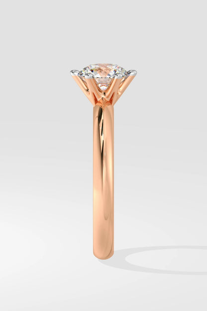 1 CT Round Cut Lab Grown Diamond Simple Luxury Solitaire Daily Wear Women's Ring