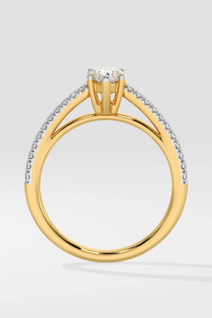 Marquise Cut 1 CT Lab Grown Diamond Luxury Engagement Women's Ring