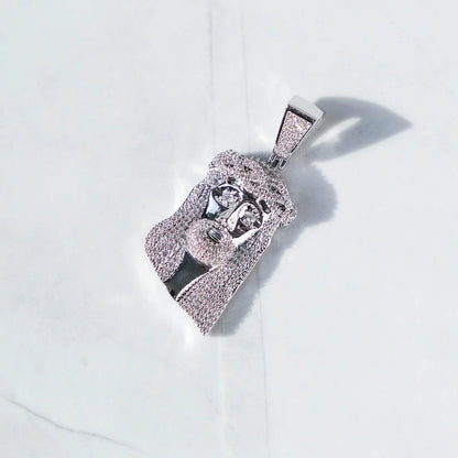 Moissanite VVS Sterling Silver Iced Out Jesus God Pendant