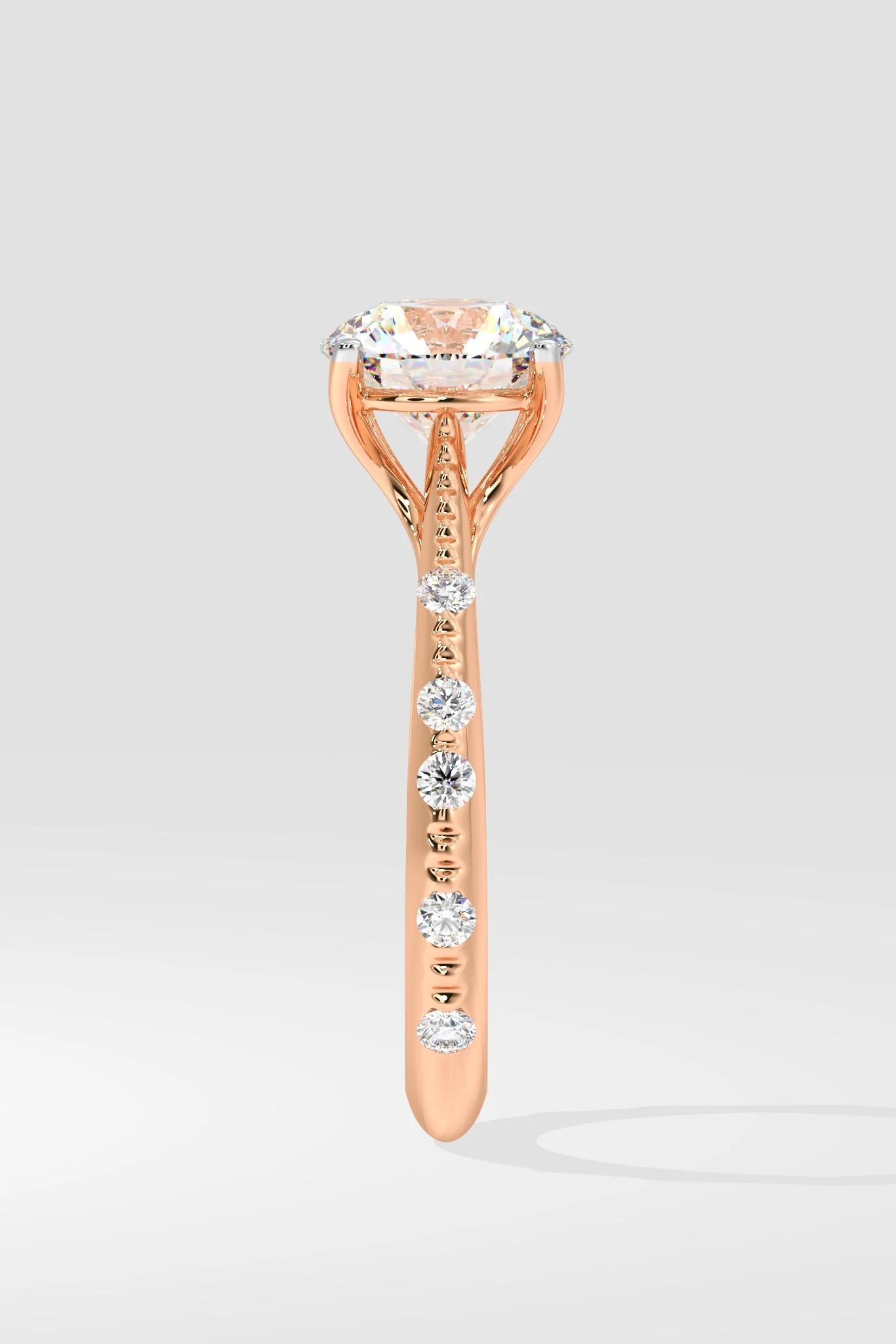 1.5 CT Round Cut Lab Grown Diamond Radiance Solitaire Ring