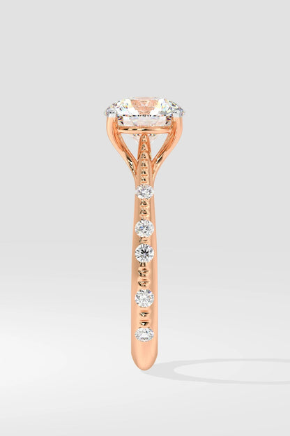 1.5 CT Round Cut Lab Grown Diamond Radiance Solitaire Ring