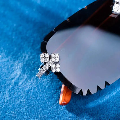 Luxury Rimless Diamond Sunglasses