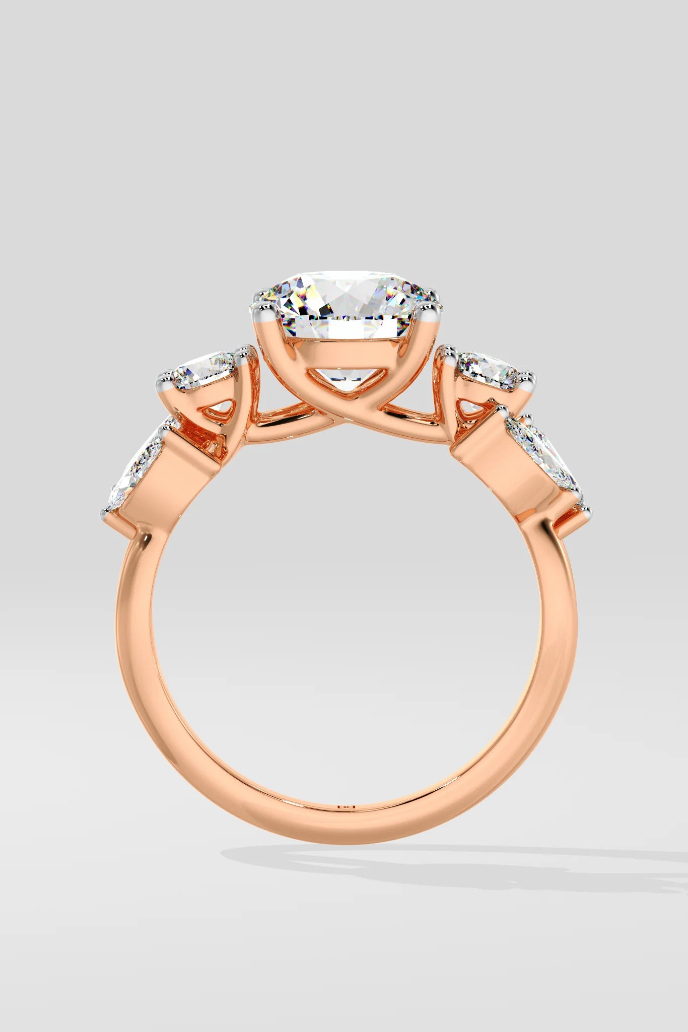 Solitaire Round 1.5 CT Lab Grown Diamond Mix Diamond Engagement Ring
