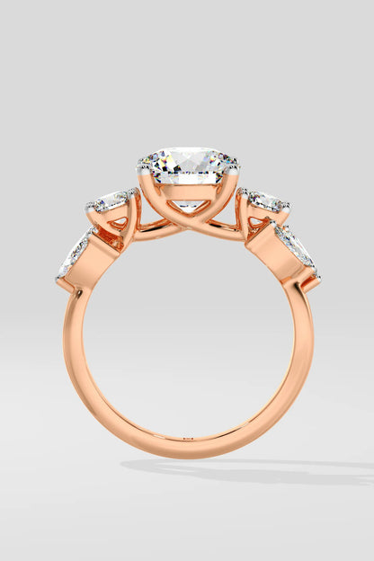 Solitaire Round 1.5 CT Lab Grown Diamond Mix Diamond Engagement Ring