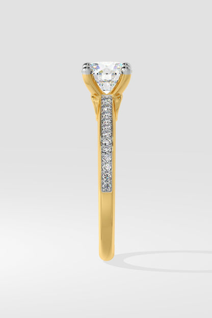 Round 1.3 CT Lab Grown Diamond Solitaire Engagement Ring