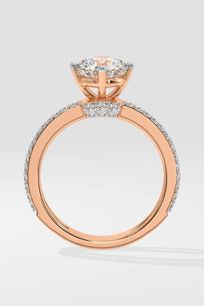 Round 1.5 CT Lab Grown Diamond Split-Shank Solitaire Engagement Ring