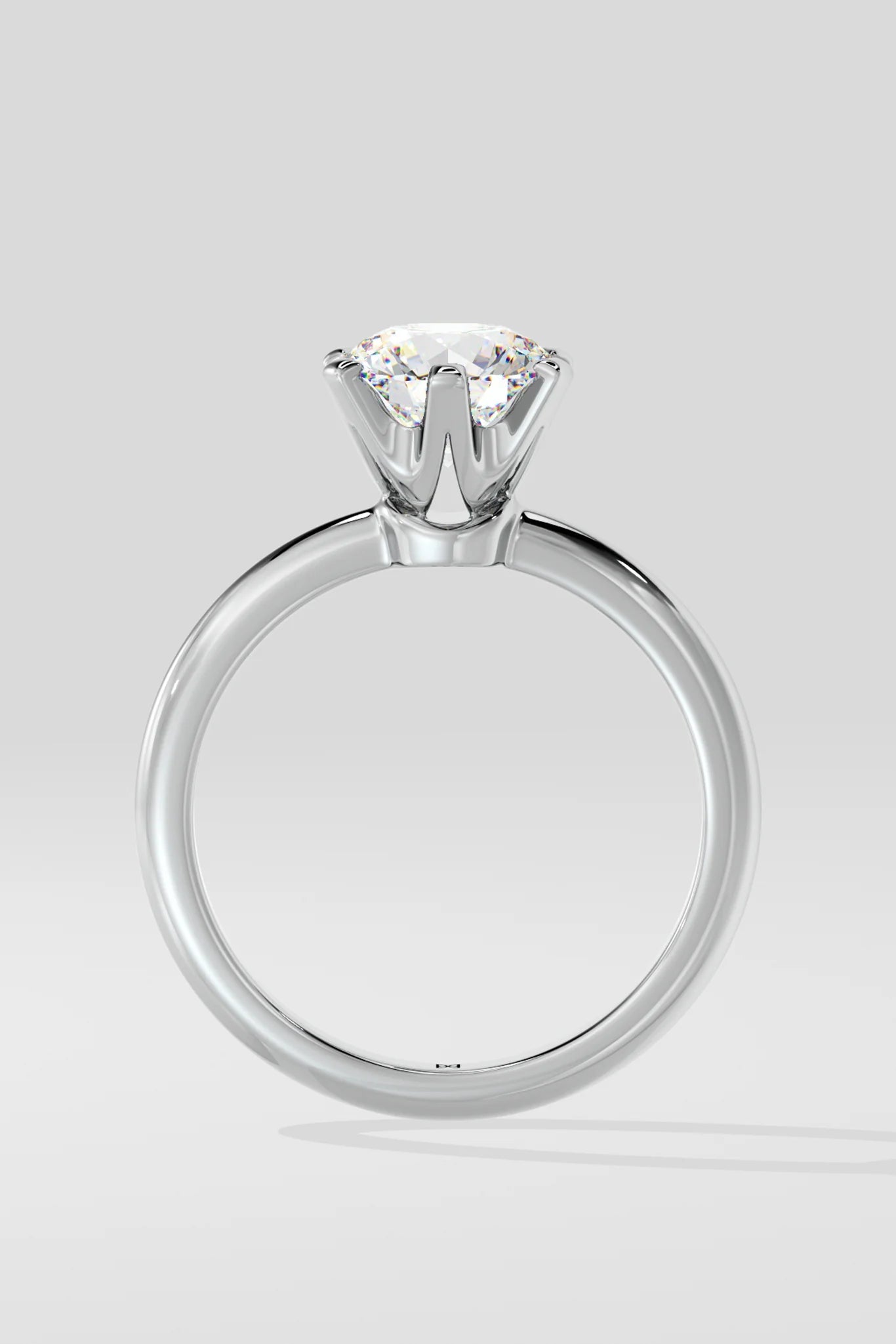 1.5 CT Round Cut Lab Grown Diamond Solitaire Simple Daily Wear Women's Ring