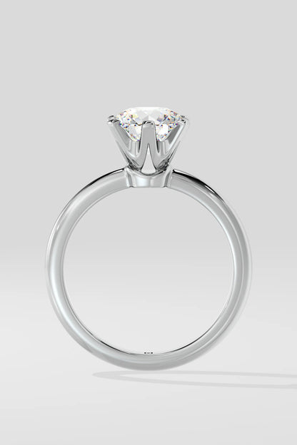 1.5 CT Round Cut Lab Grown Diamond Solitaire Simple Daily Wear Women's Ring